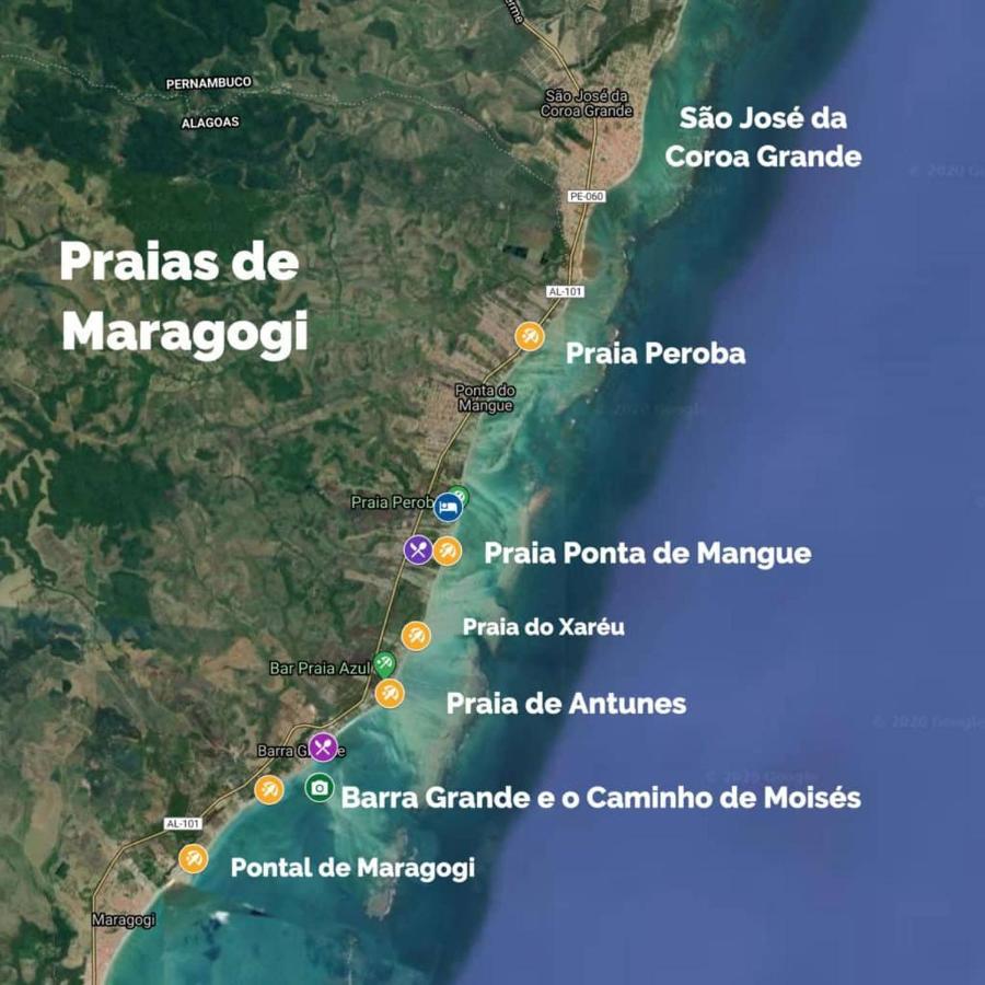 Casa Aconchegante Na Praia De Peroba 马拉戈日 外观 照片
